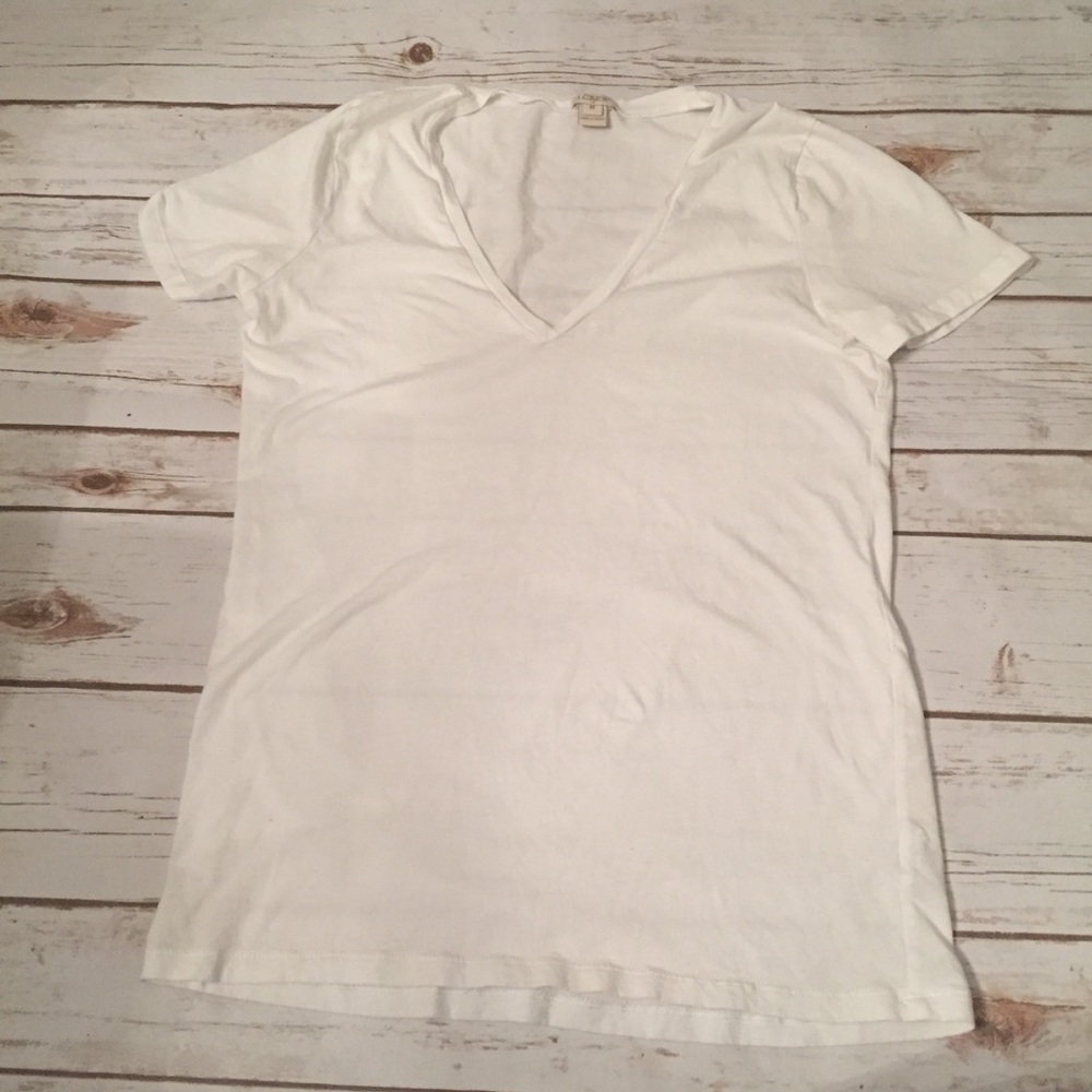JCrew short sleeve white shirt